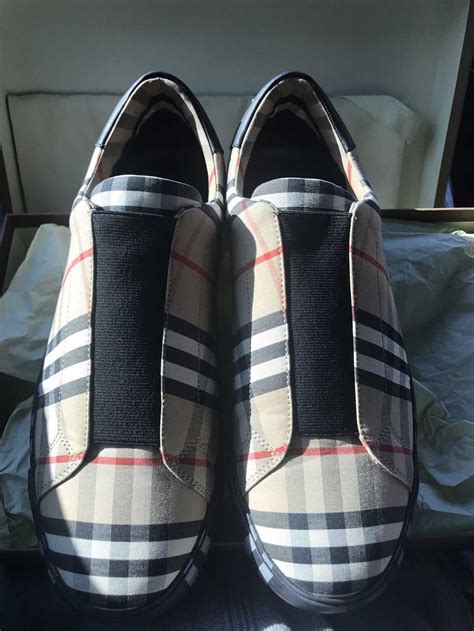 burberry sneaker blue|women's Burberry slip on sneakers.